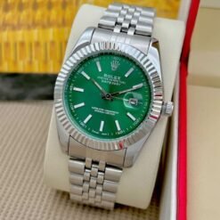 ROLEX DATEJUST SILVER GREEN AAA PREMIUM QUALITY WATCH