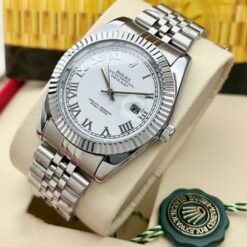 ROLEX DATEJUST SILVER WHITE DIAL AAA PREMIUM QUALITY WATCH