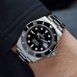 ROLEX SUBMERINE  AAA SILVER CHAIN  BLACK DIAL PREMIUM QUALITY WATCH